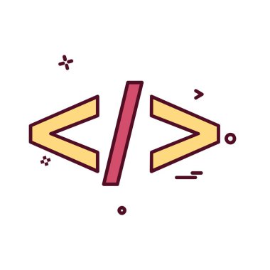 Kod simgesi tasarım vektörü