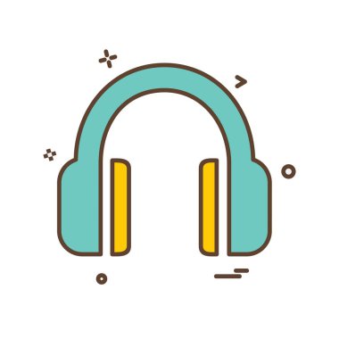 Kulaklık simge tasarlamak vektör