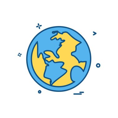 Küre simge tasarlamak vektör