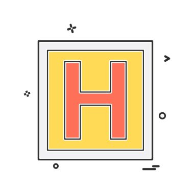 Hastane simge tasarlamak vektör
