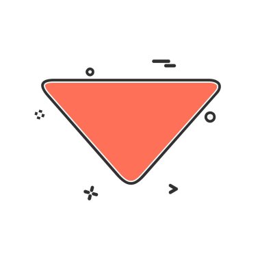 Aşağı ok simgesi tasarım vektörü