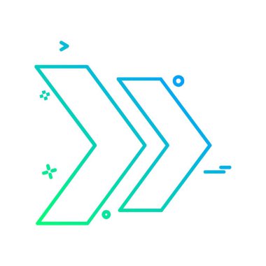 Ok simgesi tasarım vektörü