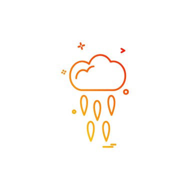 Yağmur simgesi tasarım vektörü