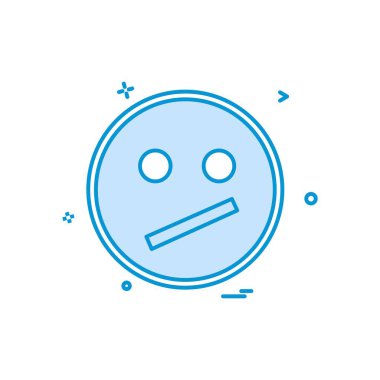Üzgün emoji simgesi tasarım, renkli vektör çizim
