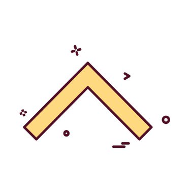 Yukarı ok simgesi tasarım vektörü