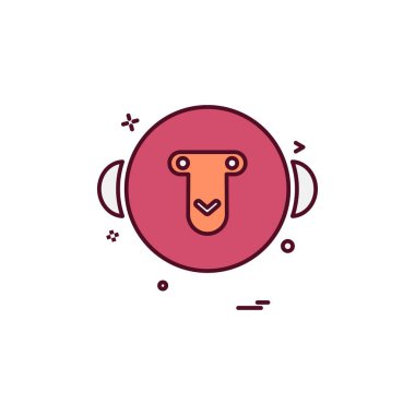 Maymun simge tasarlamak vektör