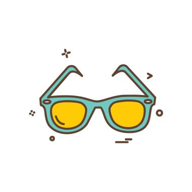 Gözlük simge tasarlamak vektör 