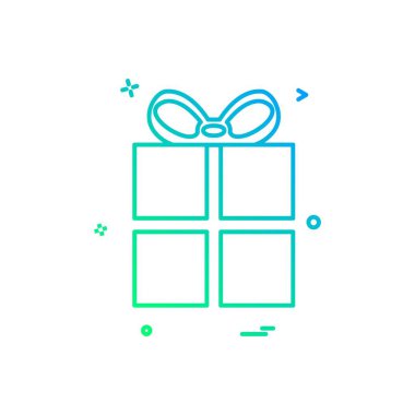 Giftbox simge tasarlamak vektör