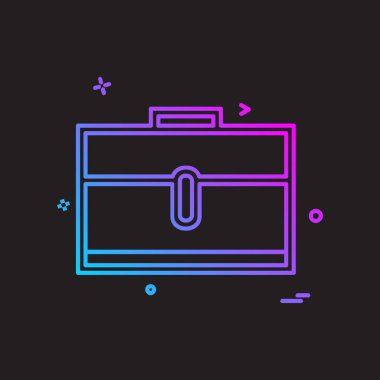 Evrak Çantası'nı simge tasarlamak vektör 