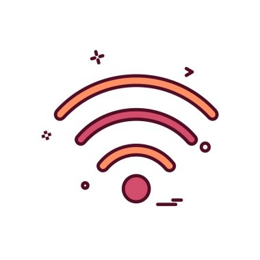 Wifi simge tasarım vektörü