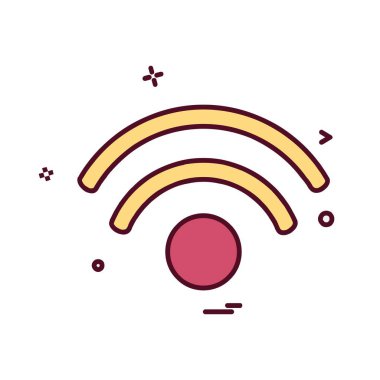 Wifi simge tasarım vektörü