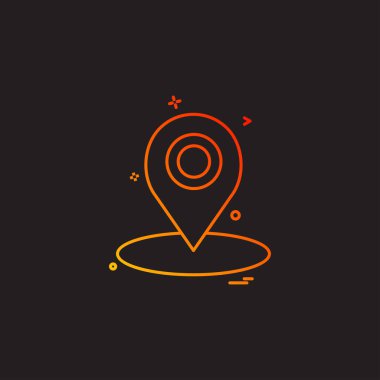 Gezinti simgesi tasarım, renkli vektör çizim