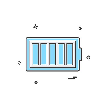 Batarya simgesi tasarım vektörü