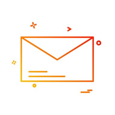 İleti simgesi tasarım vektörü