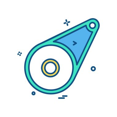 Çalışma araçlar simgesi tasarım, renkli vektör çizim 