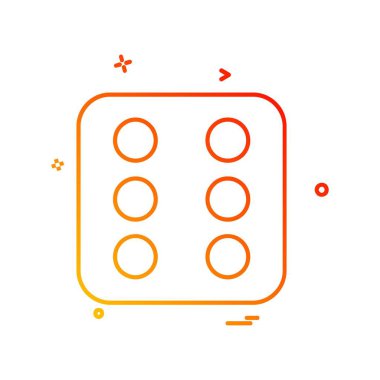 Zar simgesi tasarım vektörü