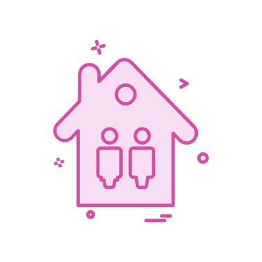 Ev simgesi tasarım vektörü