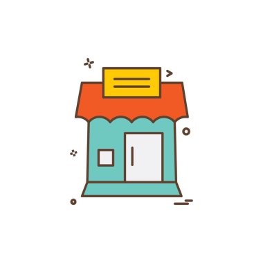 Dükkanı simge tasarlamak vektör