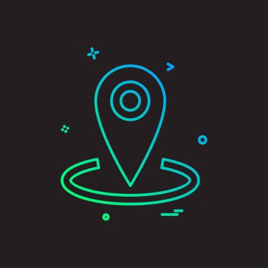 Gezinti simgesi tasarım, renkli vektör çizim