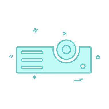 Projektör simgesi tasarım vektörü