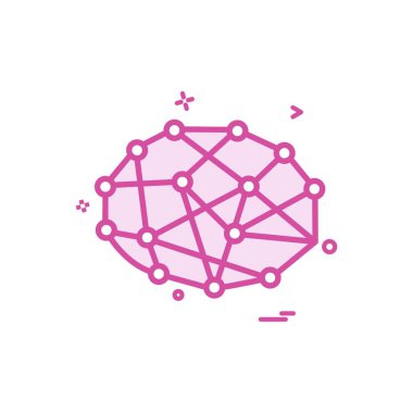 Yapay devre zeka simgesi vektör tasarımı