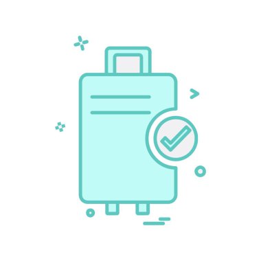 Seyahat çanta simge tasarlamak vektör