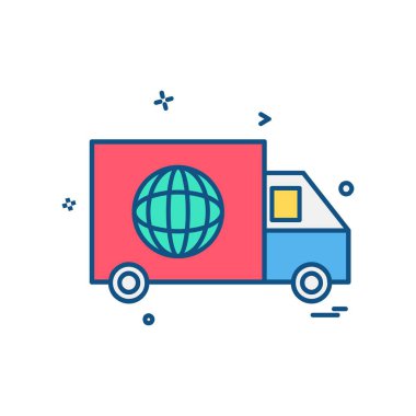 Kamyon simgesi tasarım vektörü