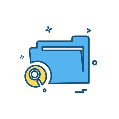 Klasör simgesi tasarım vektör illustr