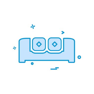 Ev mobilyası ikon tasarım vektörü