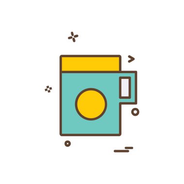 İçki simgesi tasarım, renkli vektör çizim 