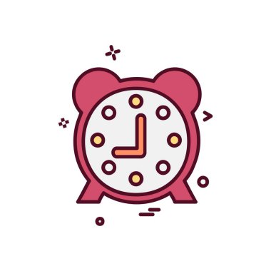 Saat simgesi tasarımı, vektör çizim