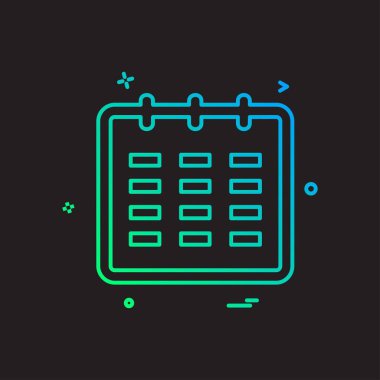 Takvim simgesi tasarım vektörü