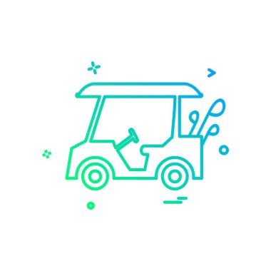 Golf simge tasarlamak vektör 