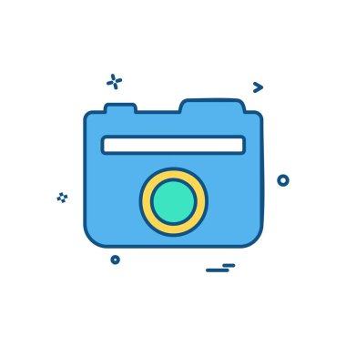 Kamera simgesi tasarım vektörü