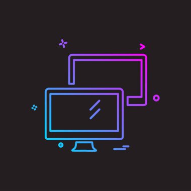 Bilgisayar simgesi tasarım vektörü