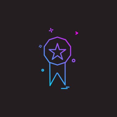 madalya simge tasarlamak vektör 