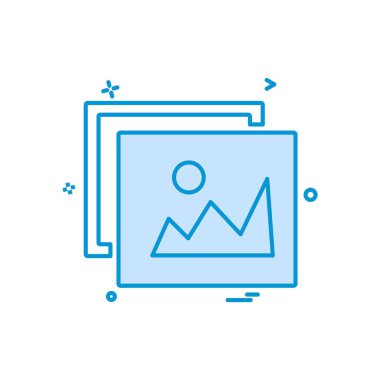 Görüntü simgesi tasarım, renkli vektör çizim