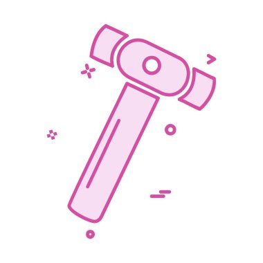 Çalışma araçlar simgesi tasarım, renkli vektör çizim 