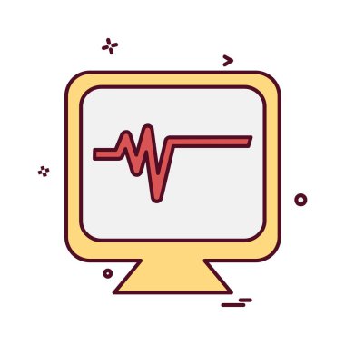 EKG simge tasarlamak vektör