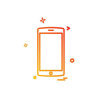 Mobil simge tasarım vektörü