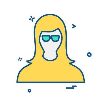 Kadın simge tasarlamak vektör