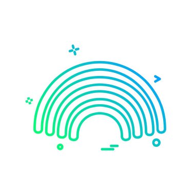 Gökkuşağı simgesi tasarım vektörü