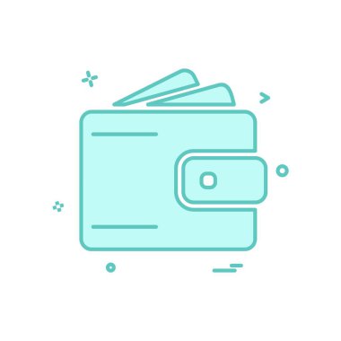 m-cüzdan simgesi tasarım, vektör çizim