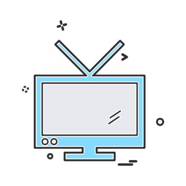 TV simgesi tasarım vektörü