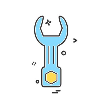 Donanım aracı simgesi tasarım, renkli vektör çizim 