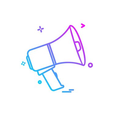 Hoparlör simgesi tasarım, renkli vektör çizim 