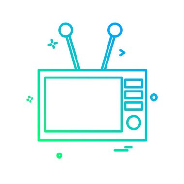 TV simgesi tasarım vektörü