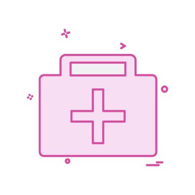 İlk yardım kutusu simge tasarlamak vektör