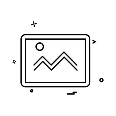 Resim simge tasarlamak vektör 