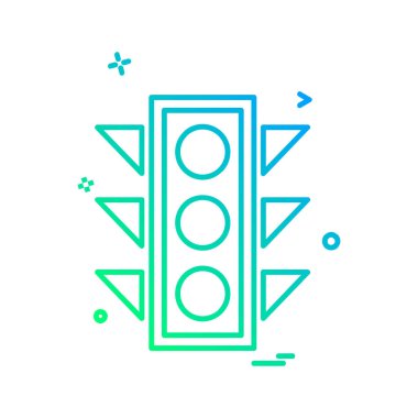 Trafik sinyalleri simge tasarlamak vektör 